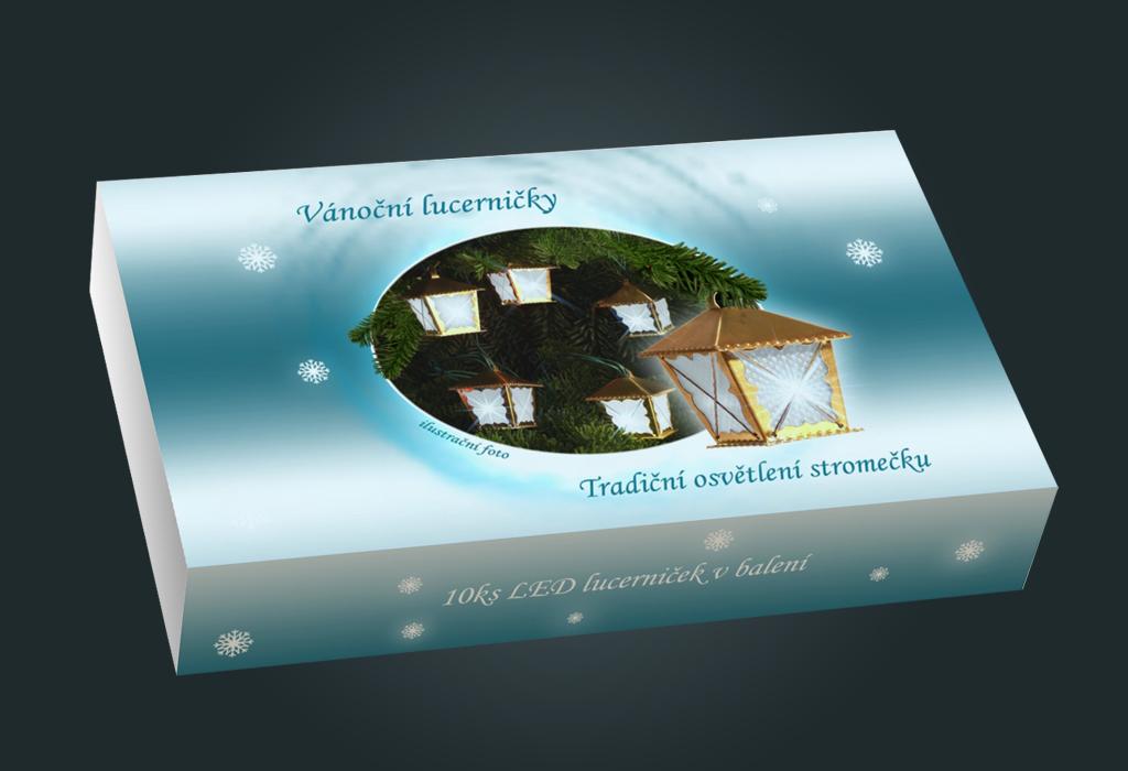 LED lucerničky – ZLATÉ – BÍLÉ