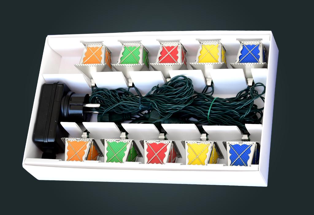 LED lucerničky – STŘÍBRNÉ – BAREVNÉ