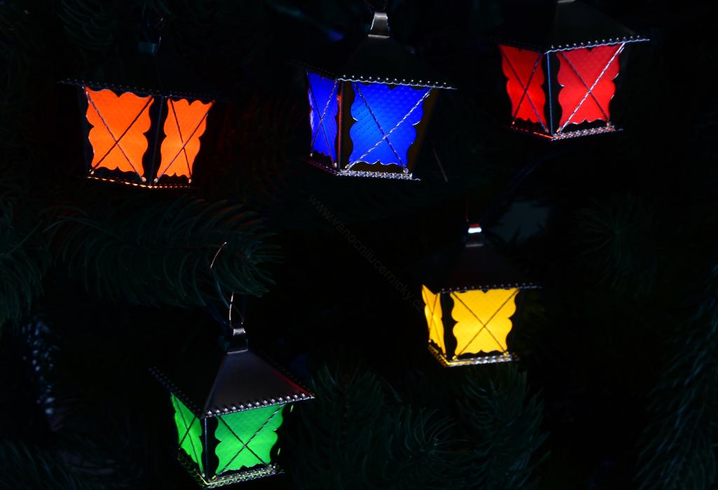 LED lucerničky – STŘÍBRNÉ – BAREVNÉ