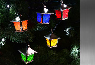 LED lucerničky – STŘÍBRNÉ – BAREVNÉ