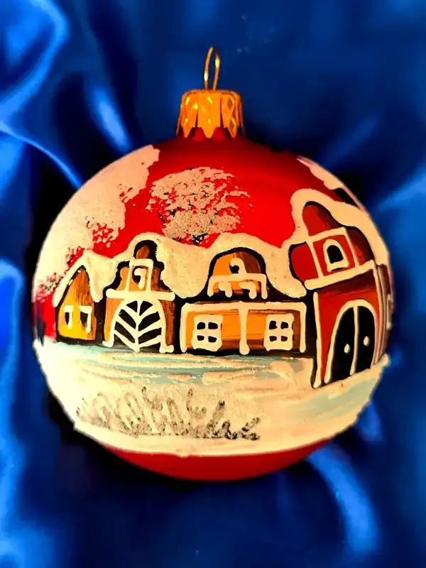 Sada vánočních koulí ČERVENÝ HRADEC 6 ks