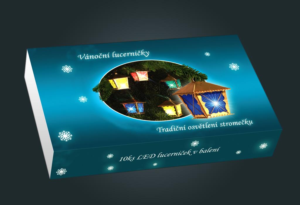 LED lucerničky – ZLATÉ – BAREVNÉ