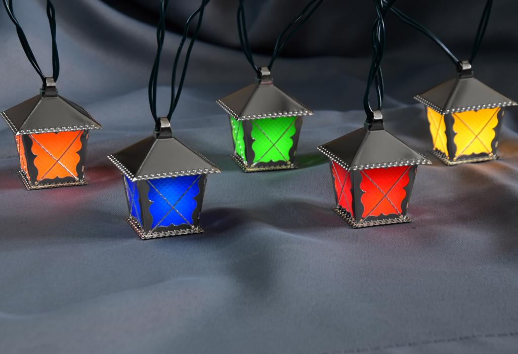 LED lucerničky – STŘÍBRNÉ – BAREVNÉ