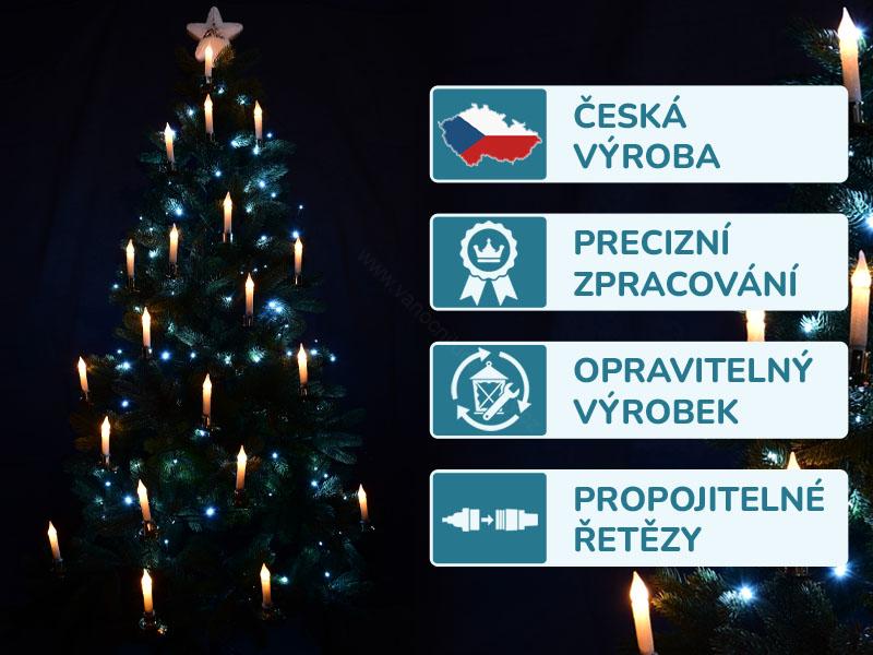 LED svíčky na skřipci – ZLATÉ – BÍLÉ