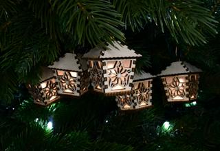 LED dřevěné lucerničky - DŘEVĚNKY VEČERNICE