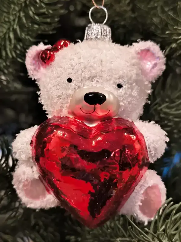 Vánoční figurka medvídek Valentýn 1 ks