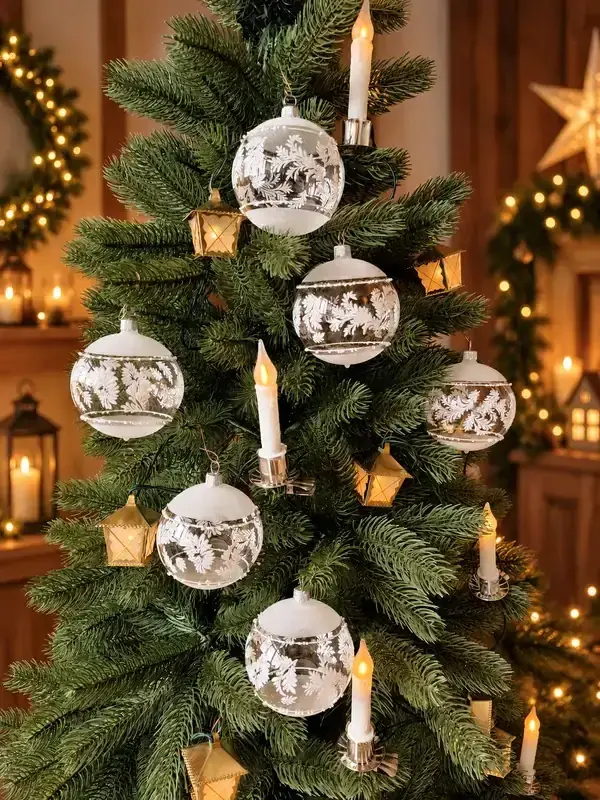 Sada vánočních koulí THUJA 6 ks
