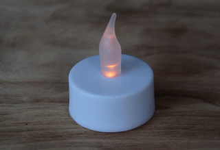 LED čajová svíčka bílá včetně baterie 1ks