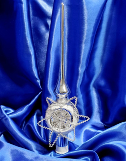 Špice na stromek STELA - STŘÍBRNÁ