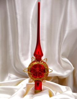 Špice na stromek STELA - ČERVENÁ