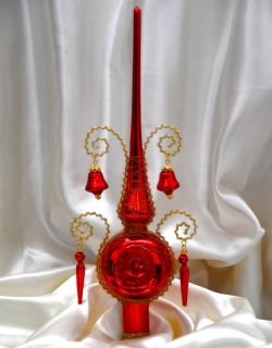 Špice na stromek VIOLETA - ČERVENÁ