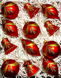 Sada vánočních ozdob LUDMILA 12 ks