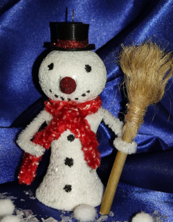 Vánoční figurka zvonící sněhulák OLAF 1 ks