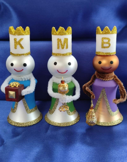 Vánoční figurky 3 králové (zvonečky)