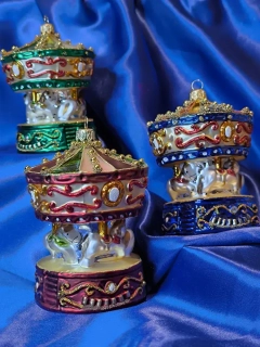 Vánoční ozdoba kolotoč KARUSEL 1 ks (více barevných variant)