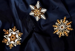 Sada vánočních dřevěných 3D ozdob SAGITTA 3ks