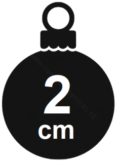 Vánoční koule mix druhů barev a dekorů 2 cm, 1 ks