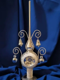 Špice na stromek VIOLINA - STŘÍBRNÁ