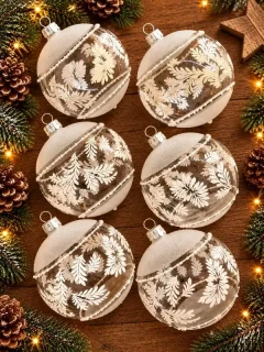 Sada vánočních koulí THUJA 6 ks