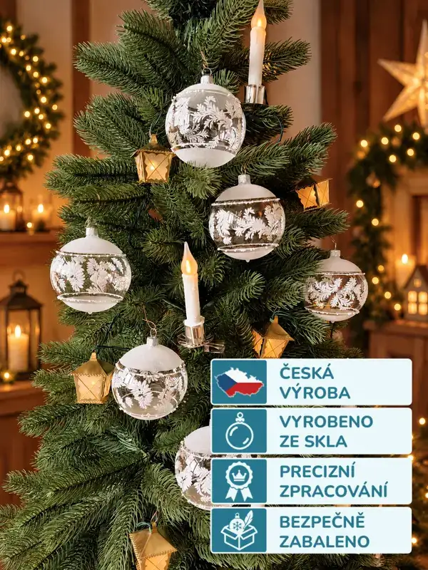 Sada vánočních koulí THUJA 6 ks